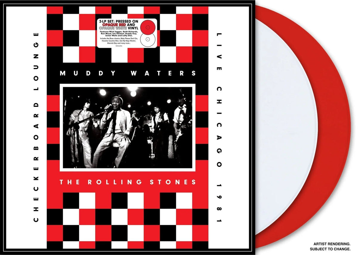Muddy Waters/Rolling Stones - Live At Checkerboard Lounge Chicago 1981 (Opaque Red & White Vinyl) (2 LP) - Joco Records