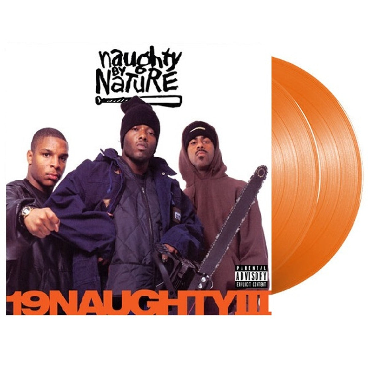 Naughty By Nature - 19 Naughty III: 30th Anniversary Edition (Explicit Content) (Color Vinyl, Orange, 140 Gram Vinyl) (2 LP) - Joco Records