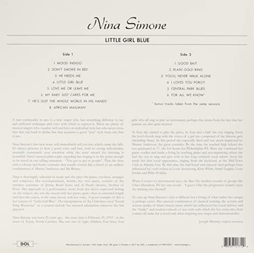Nina Simone - Little Girl Blue (Deluxe, Gatefold, 180 Gram) (LP) - Joco Records