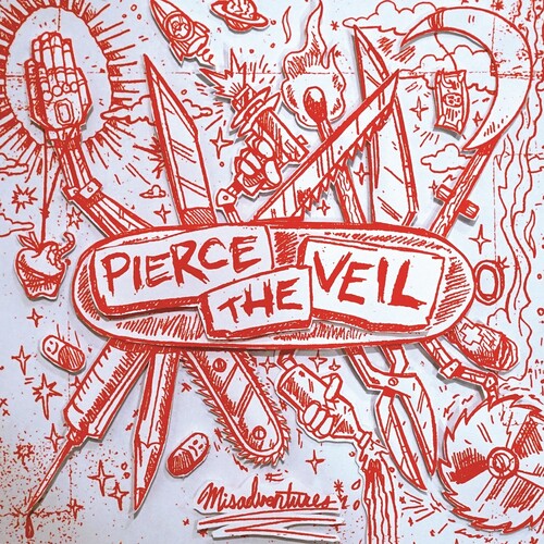 Pierce the Veil - Misadventures (Indie Exclusive, Limited Edition, Color Vinyl, Red, Silver) - Joco Records