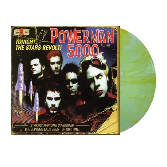 Powerman 5000 - Tonight The Stars Revolt (Limited Edition, Coke Bottle Clear & Yellow Sreaks Vinyl) (LP) - Joco Records