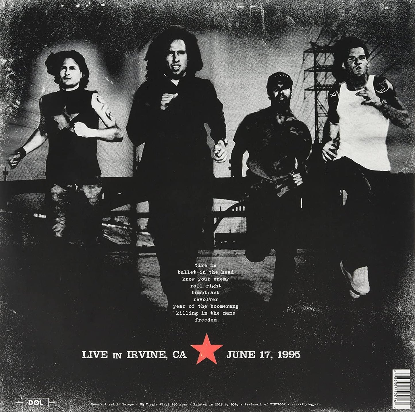 Rage Against The Machine - Live In Irvine - June 17, 1995 (Import, KROQ-FM Broadcast Recording, White Vinyl) (LP) - Joco Records