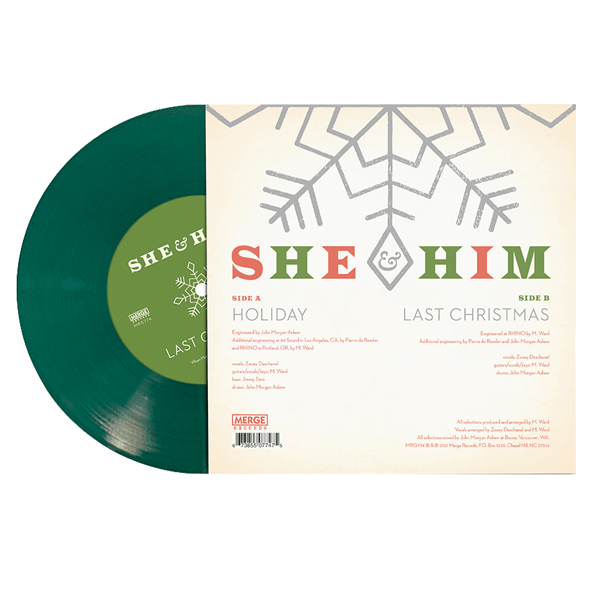 She & Him - Holiday / Last Christmas (7-inch Single) (Vinyl) - Joco Records