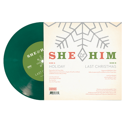 She & Him - Holiday / Last Christmas (7-inch Single) (Vinyl) - Joco Records