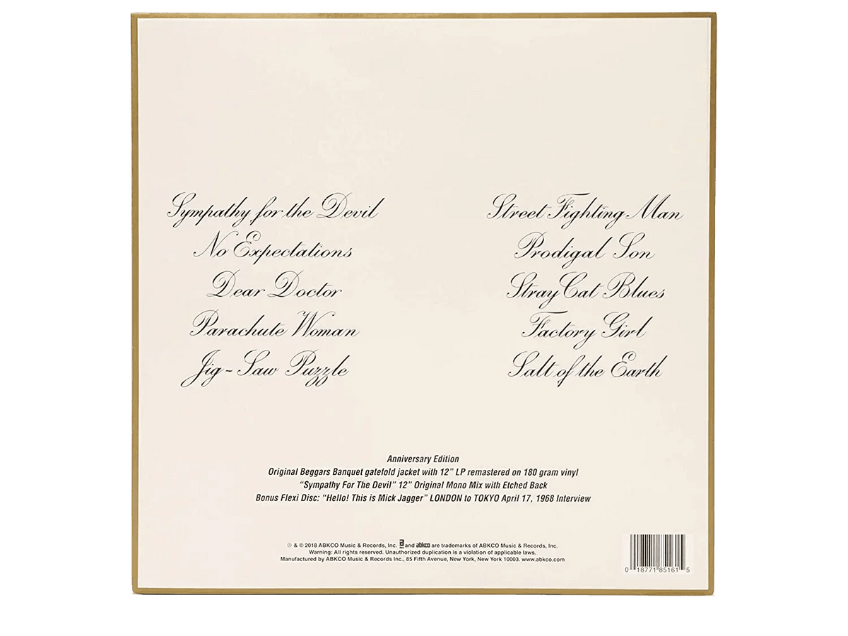 The Rolling Stones - Beggars Banquet (50th Anniversary Edition) (Remastered, Gatefold, 180 Gram) (& Bonus 7") (2 LP) - Joco Records