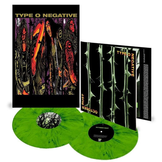 Type O Negative - October Rust (Limited, 25th Anniversary Edition, 140 Gram, Green & Black Mixed Color Vinyl) (2 LP) - Joco Records