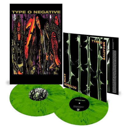 Type O Negative - October Rust (Limited, 25th Anniversary Edition, 140 Gram, Green & Black Mixed Vinyl) (2 LP) - Joco Records