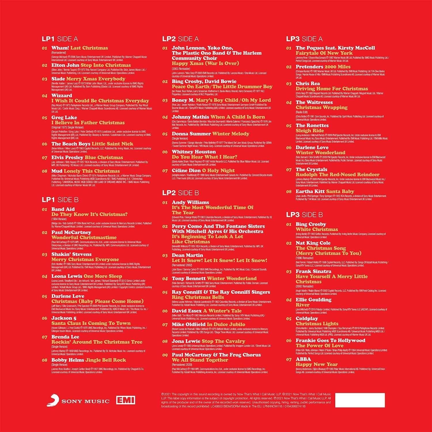 Various Artists - Now That's What I Call Christmas (Limited Edition Import, White Vinyl) (3 LP) - Joco Records