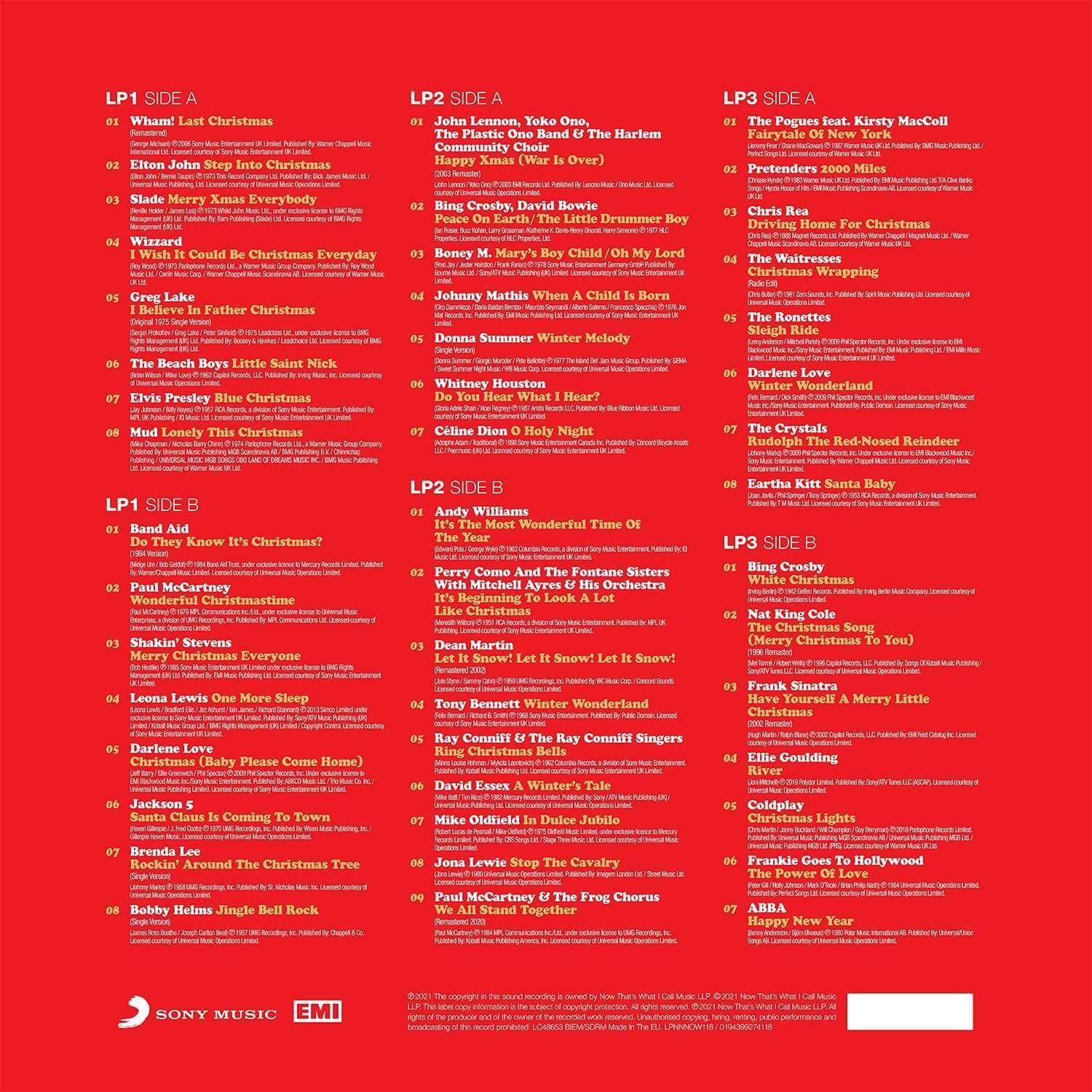 Various Artists - Now That's What I Call Christmas (Limited Edition Import, White Vinyl) (3 LP) - Joco Records