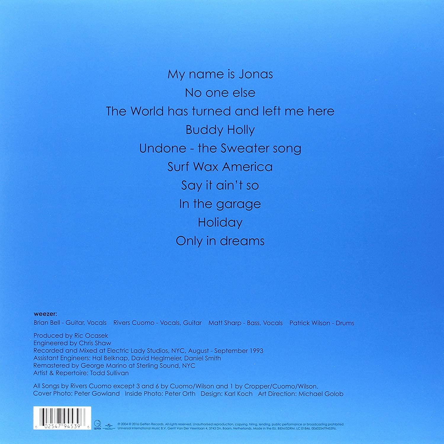 Bloom Slibende forarbejdning Weezer (Blue Album) (Remastered, 180 Gram) (LP) - Vinyl Record Sale – Joco  Records